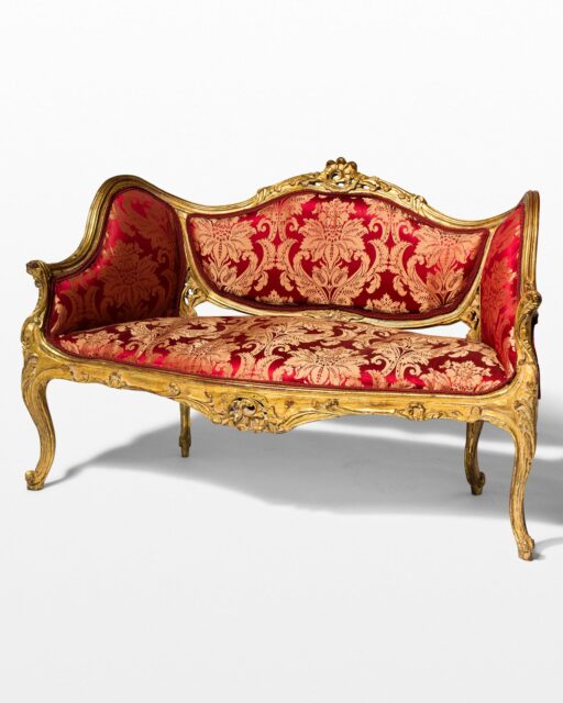 Front view of Savannah Victorian Settee
