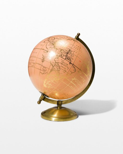 Front view of Peach and Gold Globe