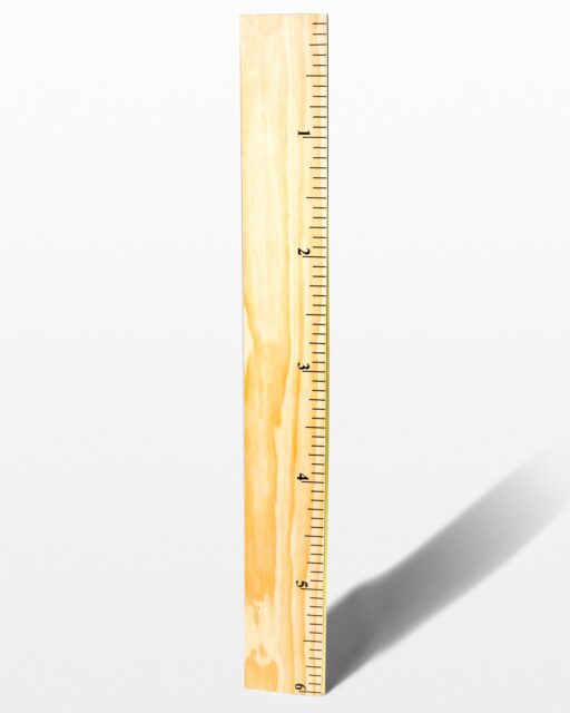 Front view of Oversized 79″ Inch Wooden Ruler