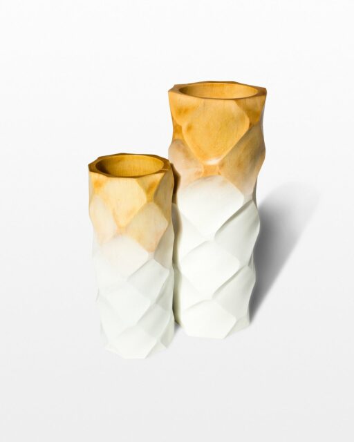 Front view of Ombre Wooden Vase Set