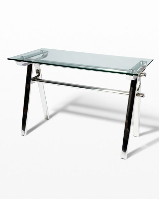 Front view of Jeremy Chrome Table Desk