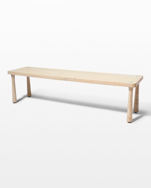 Front view of Haven Blond Wooden Bench