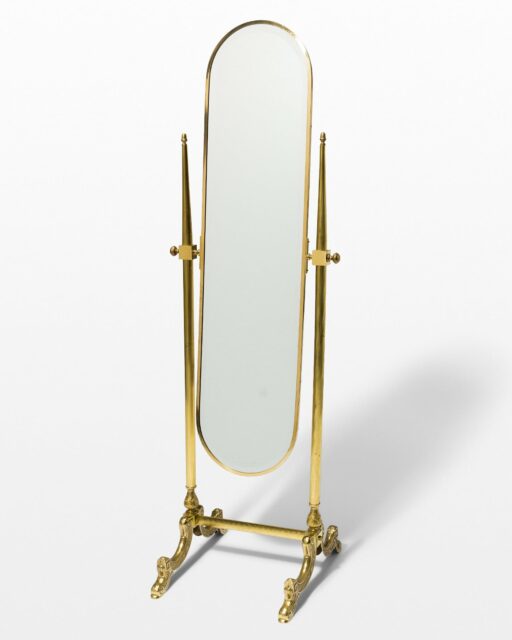 Front view of Marilyn Gold Floor Mirror