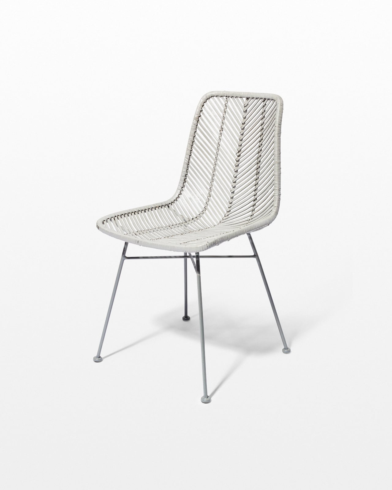 Ch606 Lance Grey Rattan Chair Prop Rental Acme Brooklyn