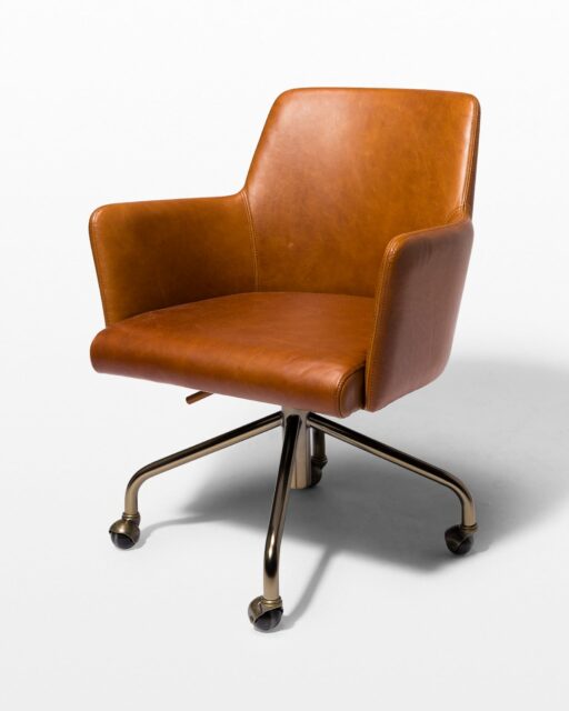 Front view of Byrd Leather Rolling Desk Chair