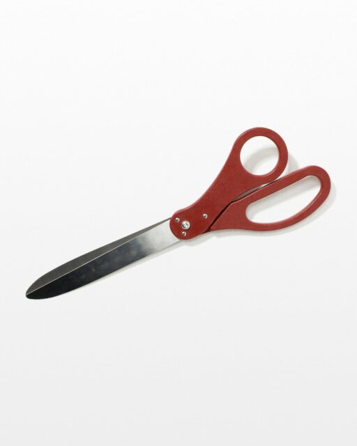 Front view of Oversized 26" Red Scissors