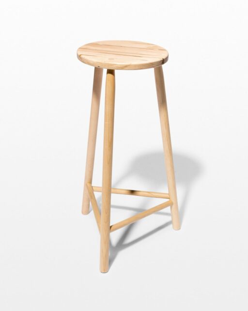 Front view of Ash Tripod Wood Stool