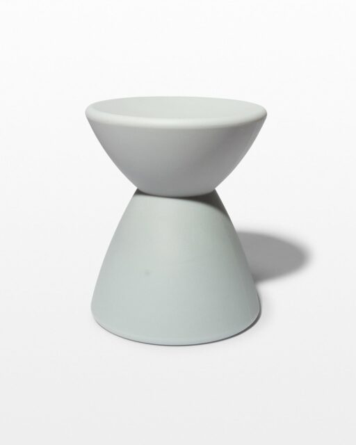 Front view of Smoke Hourglass Table Stool