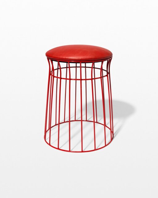 Front view of Cherry Wire Frame Stool