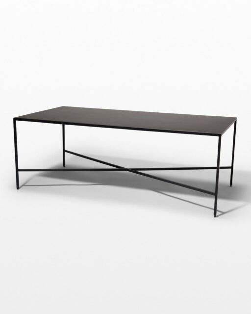 Front view of Ralph Iron Coffee Table
