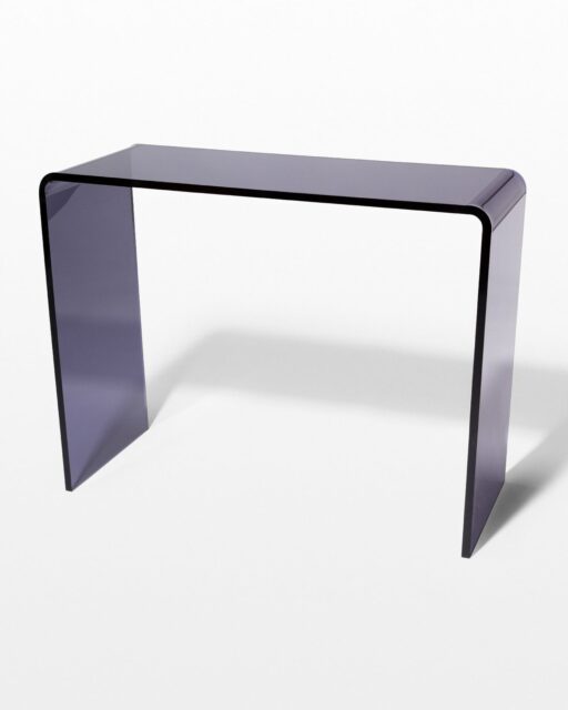 Front view of Wave Smoke Acrylic Console Desk