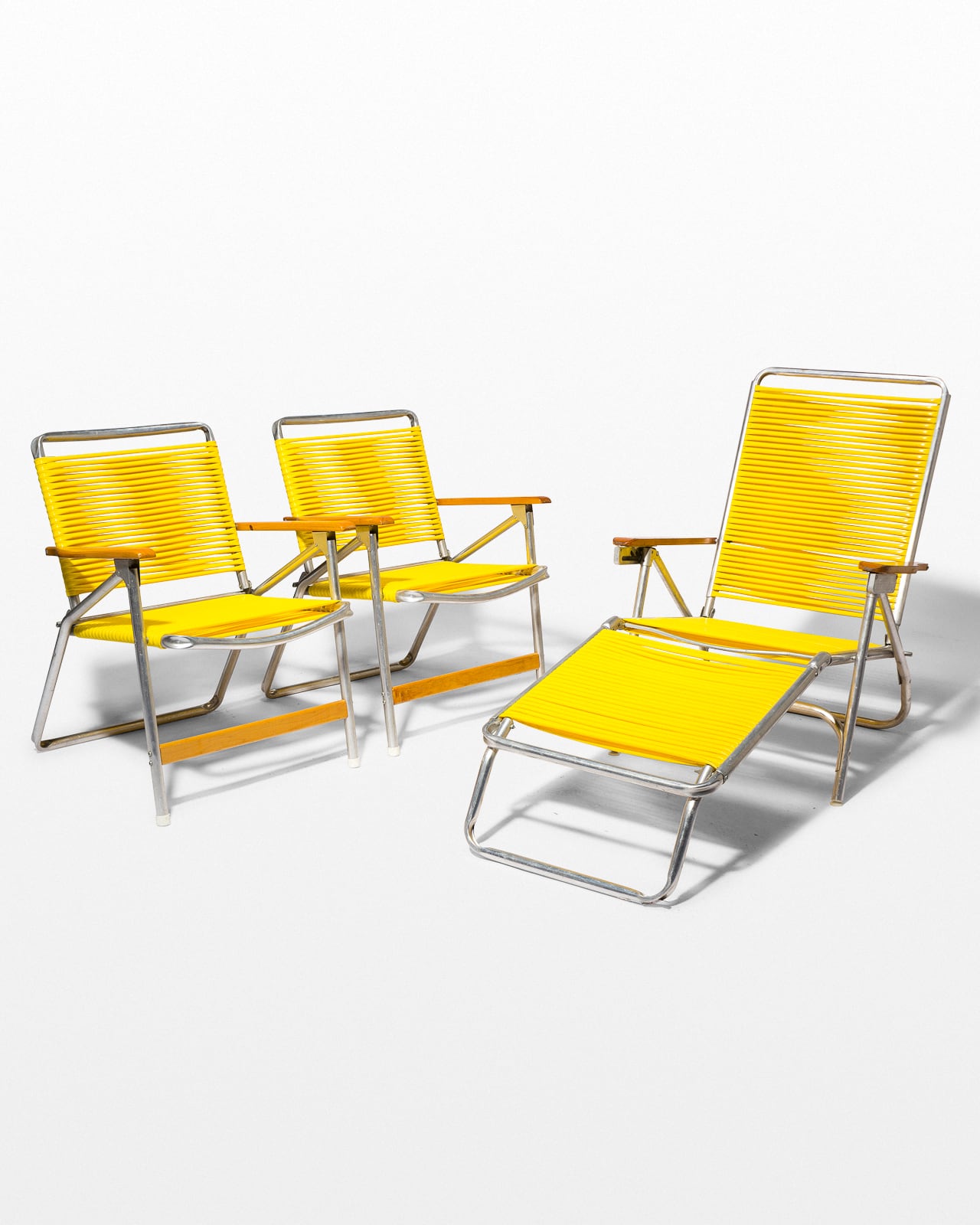 yellow beach chairs