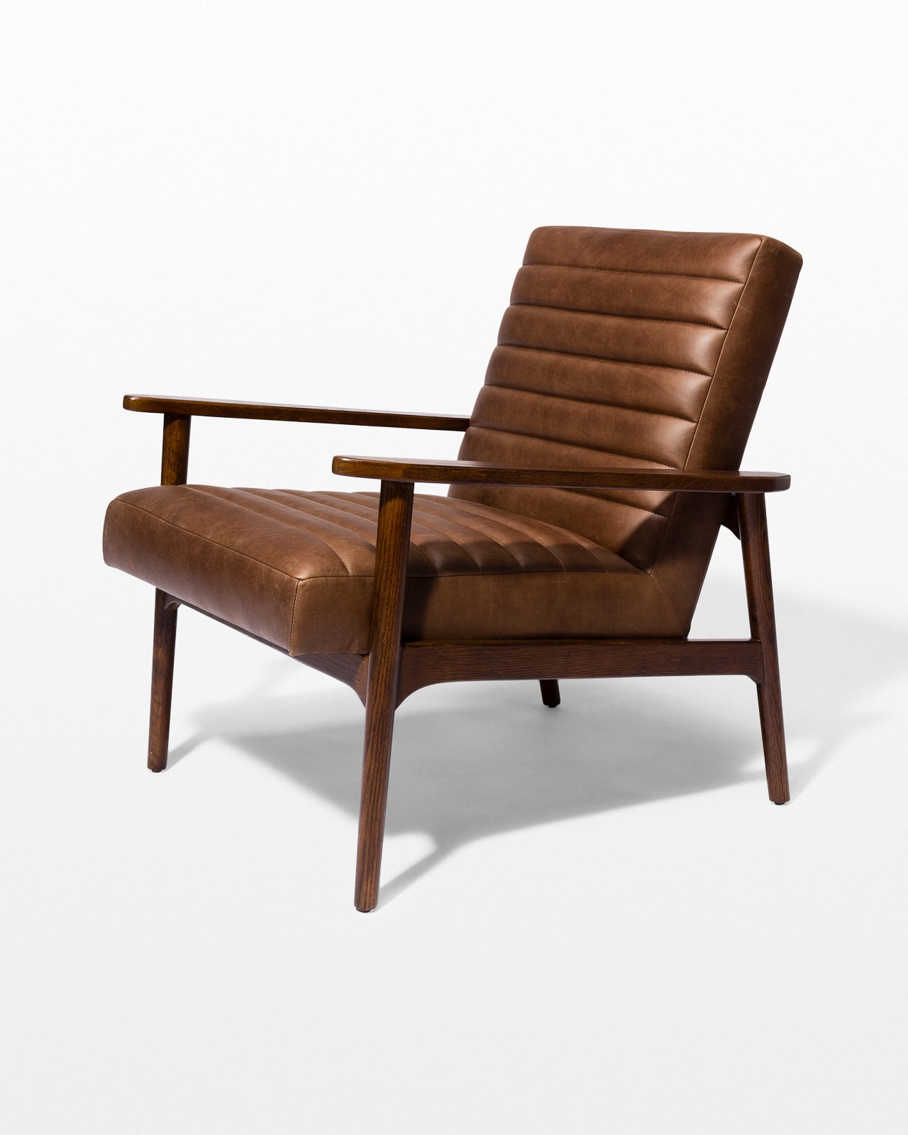 CH629 Mavros Ribbed Leather Chair Prop Rental ACME Brooklyn