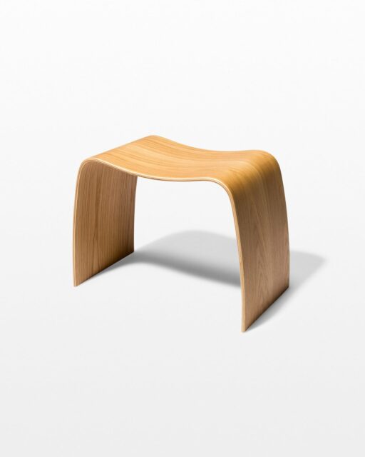 Front view of Bent Natural Plywood Stool