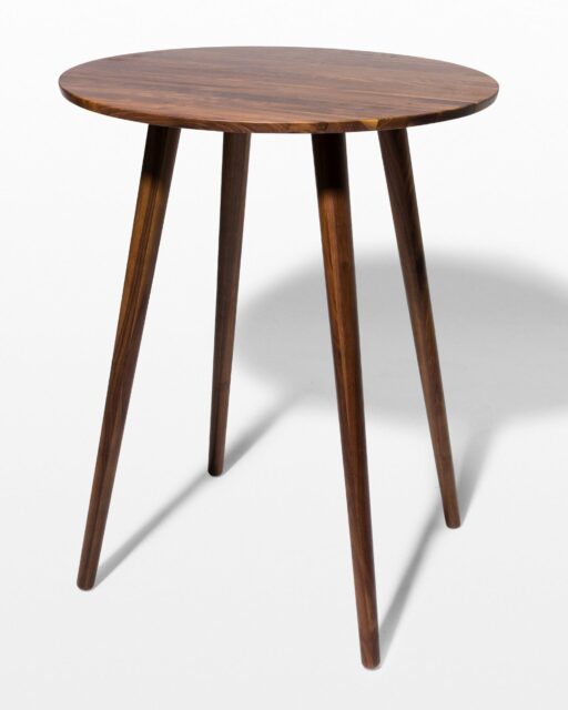 Front view of Tacoma Walnut Bar Table