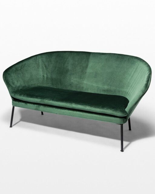 Front view of Craighill Hunter Green Loveseat