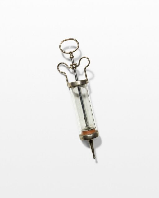Front view of Gus Antique Glass Syringe