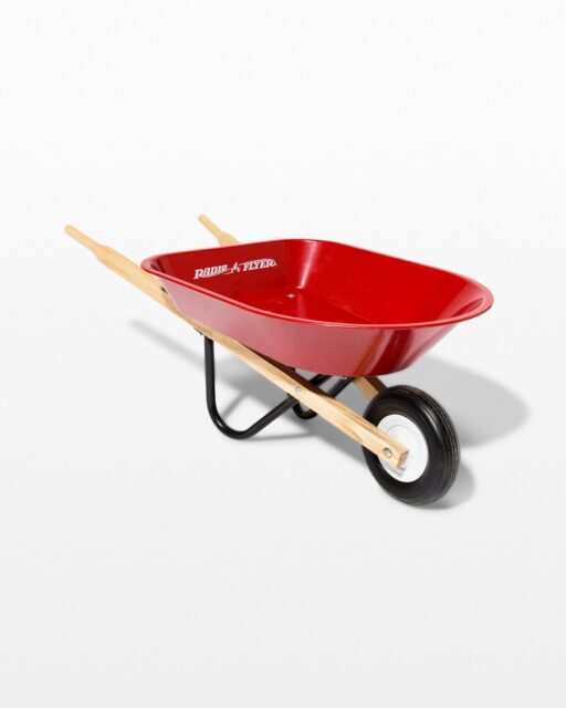 Front view of Child's Red Wheelbarrow