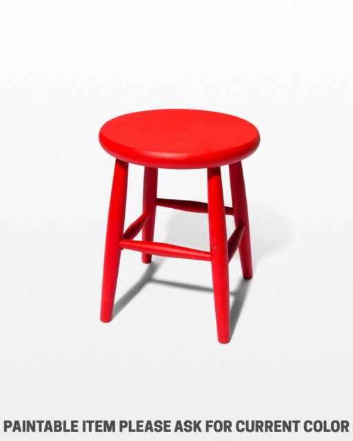 Front view of Reba Low Paintable Stool