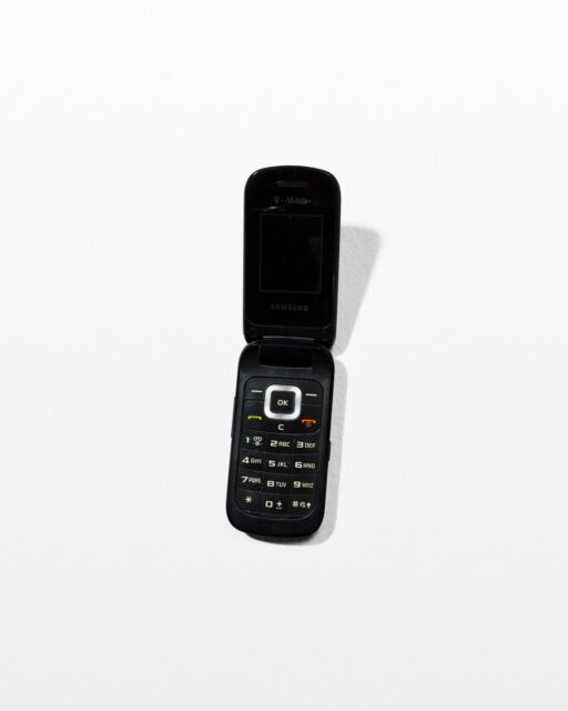 Front view of Black Samsung Flip Phone