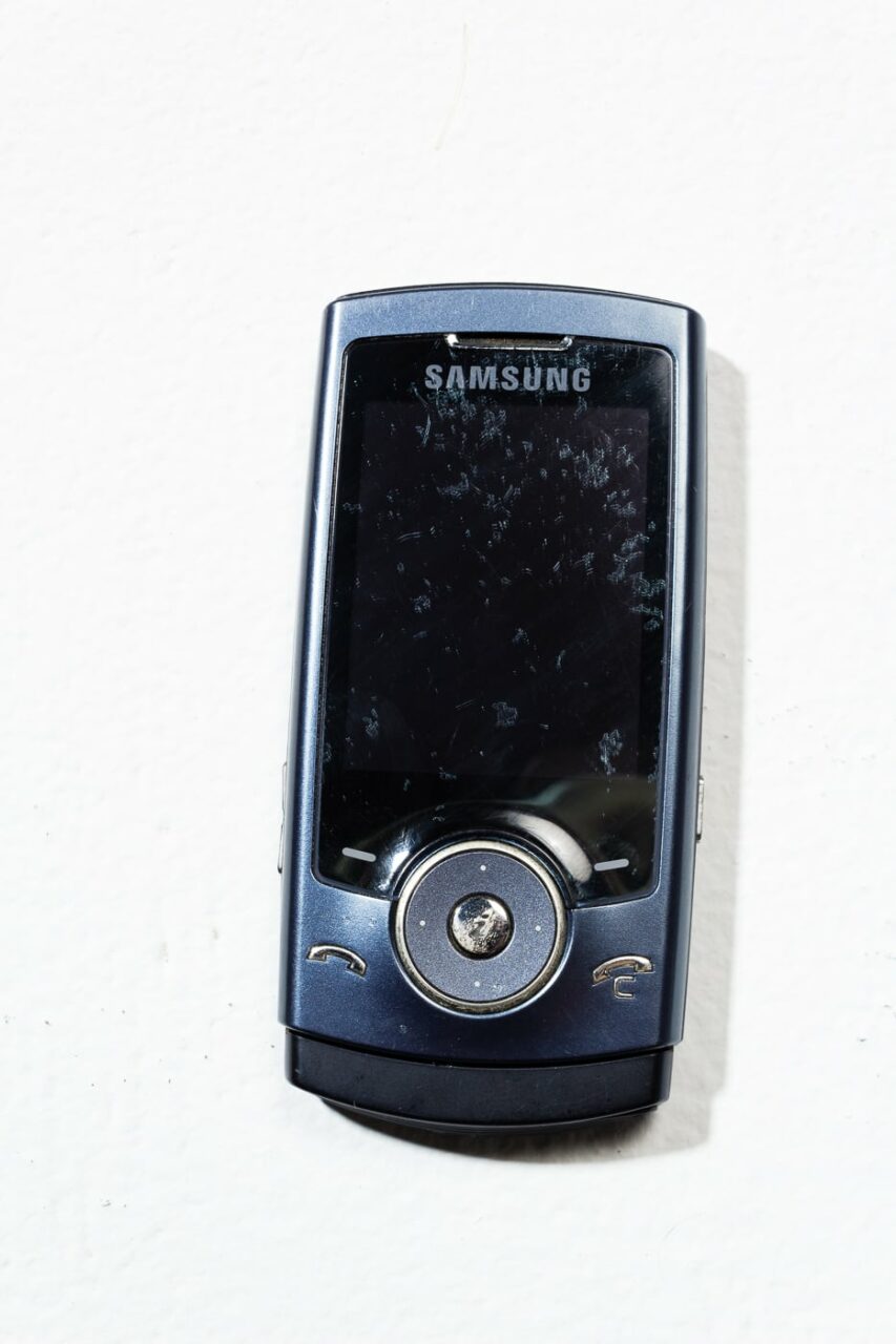 TE066 Black Samsung Flip Phone Prop Rental - ACME Brooklyn