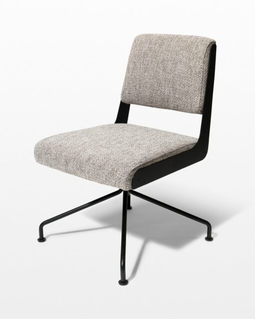 Front view of Bram Tweed Grey Swivel Chair