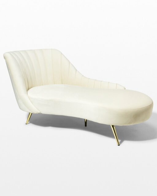 Front view of Cardi Cream Chaise