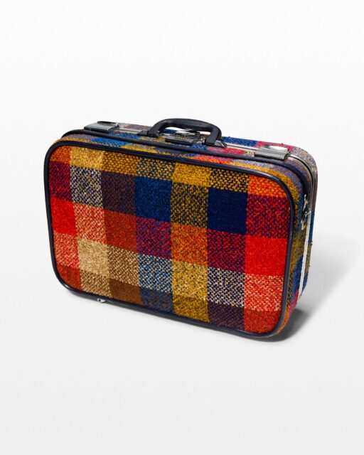 Front view of McGrath Multicolor Plaid Suitcase