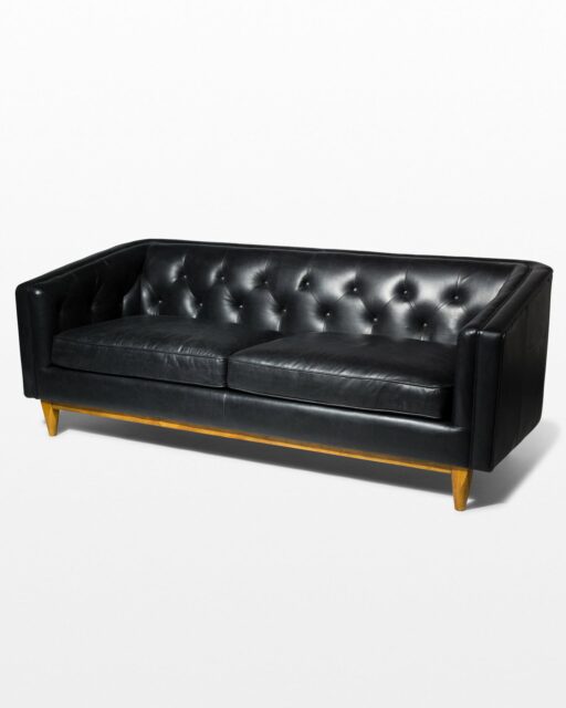 Front view of Brixton Tufted Black Club Sofa