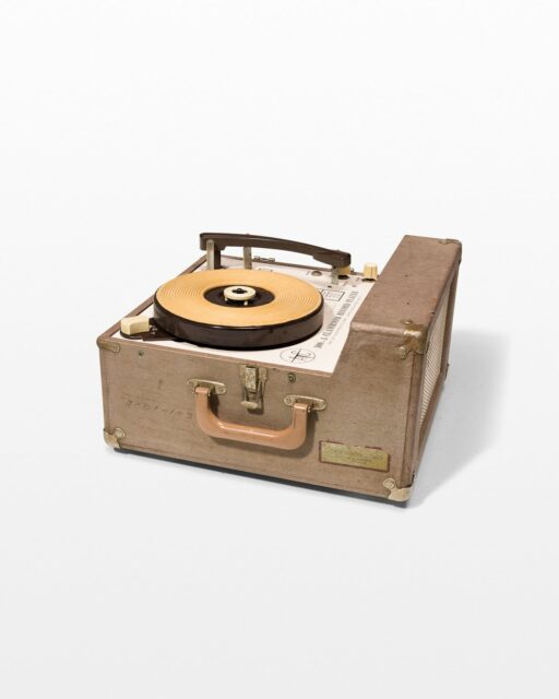Front view of Frederick Vintage Portable Record Player