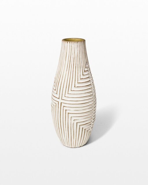 Front view of Casale Grid Ceramic Vase