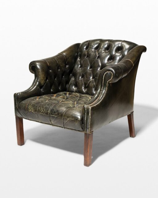 Front view of Bergen Leather Armchair
