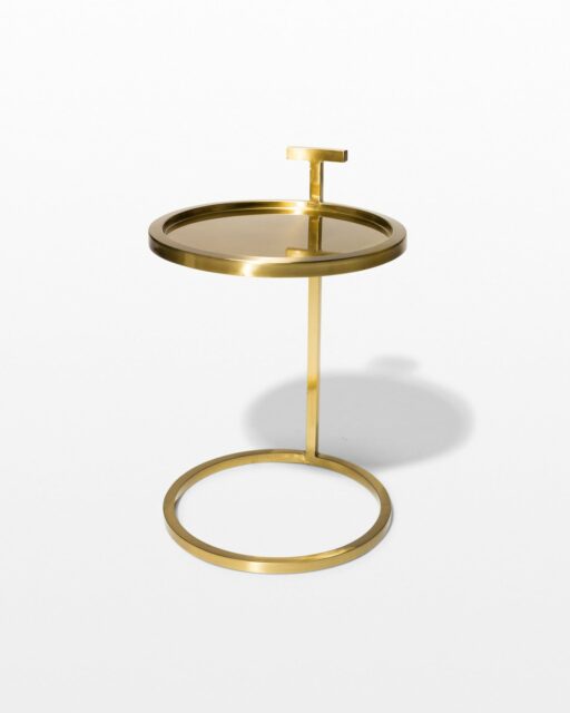Front view of Bennett Gold Ring Side Table