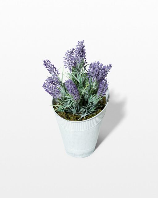 Front view of Rosemarie Faux Potted Lavender Plant