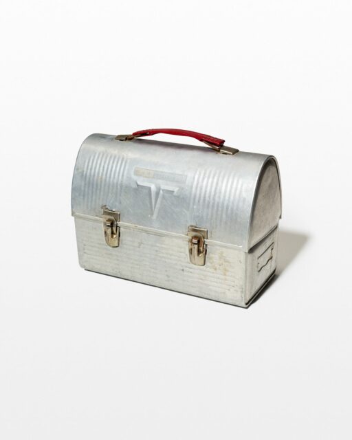 Front view of Rockefeller Aluminum Lunch Box