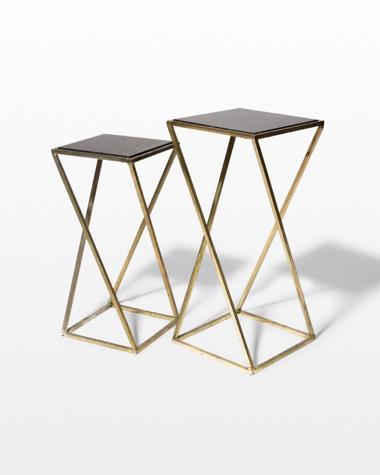Front view of Vector Pedestal Side Tables