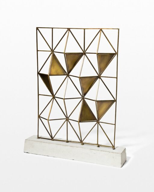 Front view of Coe Brass Screen Tabletop Accent Piece