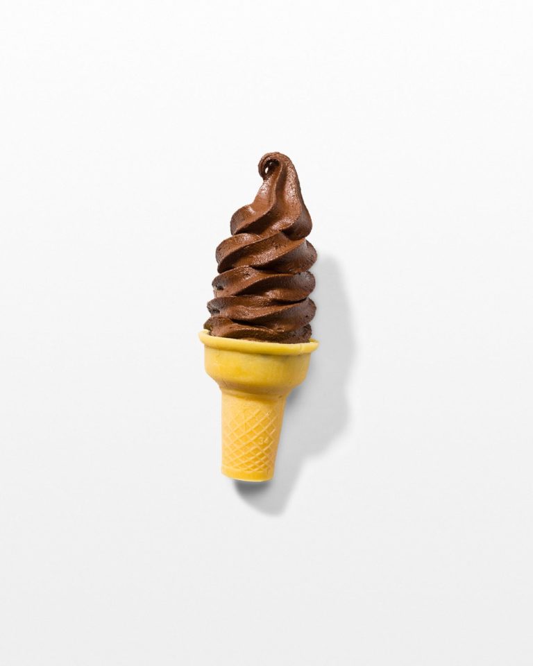Front view of Bradley Chocolate Soft Serve Cone