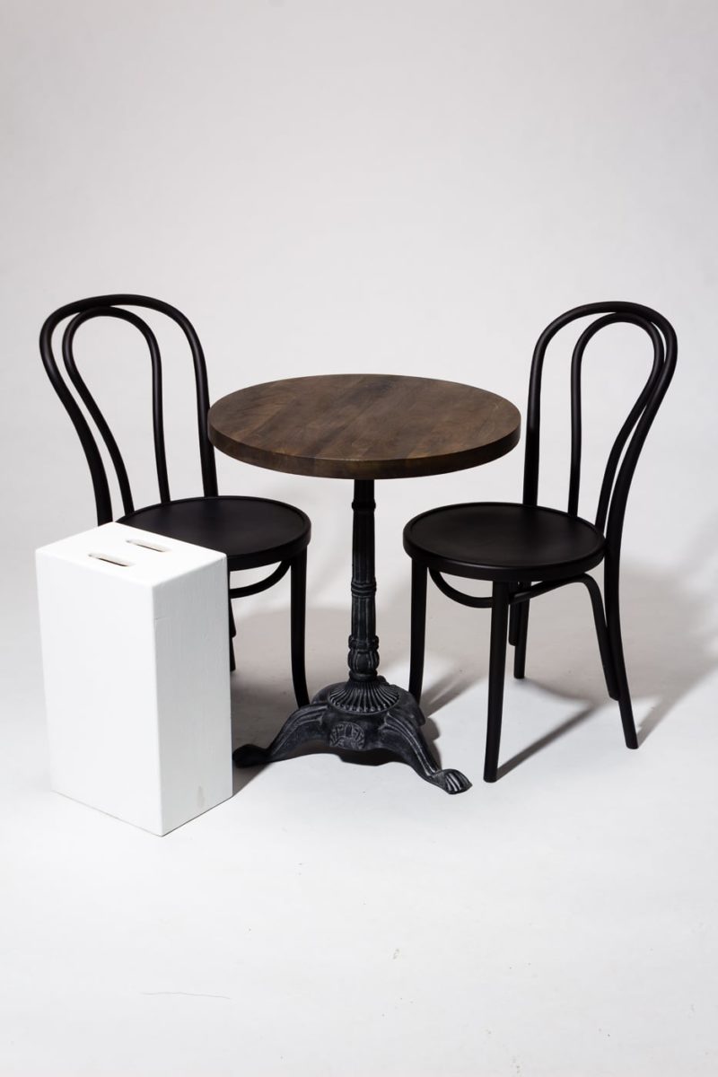 TB177-S Ambrose Bistro Table and Chair Set Prop Rental | ACME Brooklyn