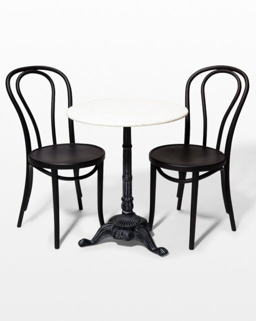 Front view of Gilda Bistro Table and Chair Set