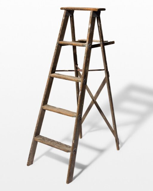 Front view of 4 3/4 Foot Tolman Distressed Ladder
