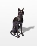 Front view thumbnail of Rocco Metal Cat Sculpture