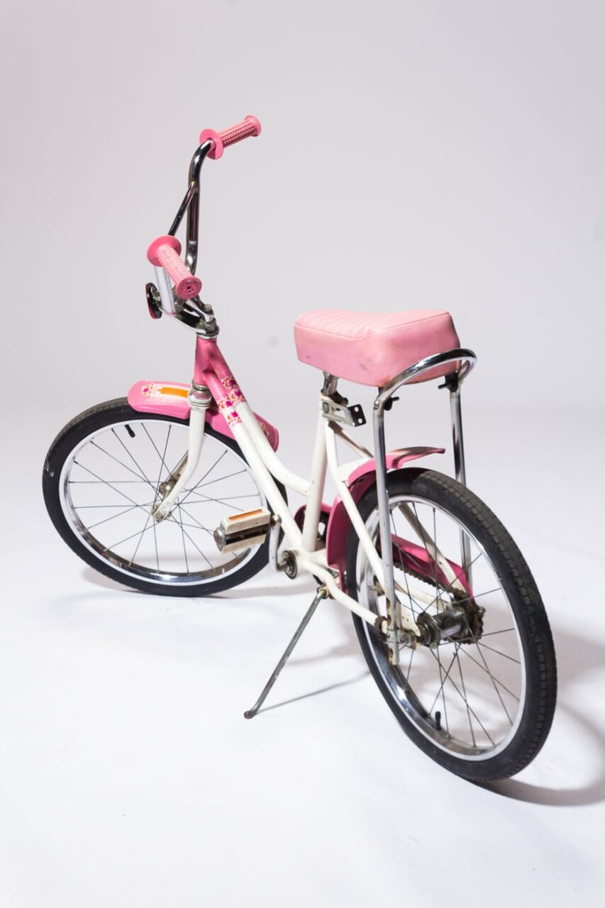 SP213 Pink Bicycle Basket Prop Rental - ACME Brooklyn