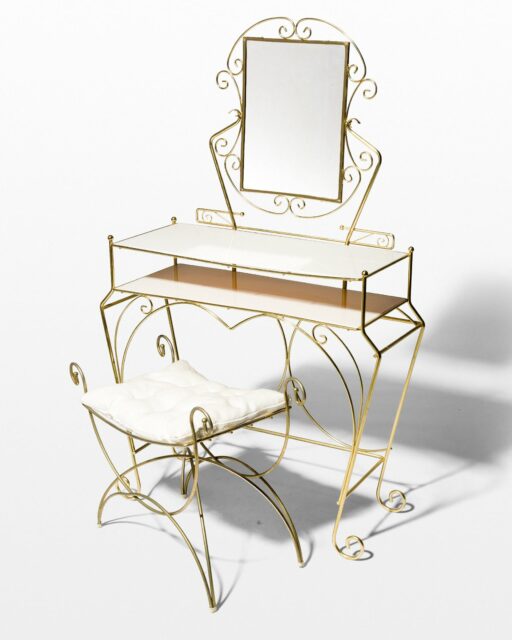 Front view of Robyn Vanity and Stool Set