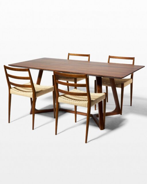 Front view of Axis and Magnus Dining Set (4 Chairs)
