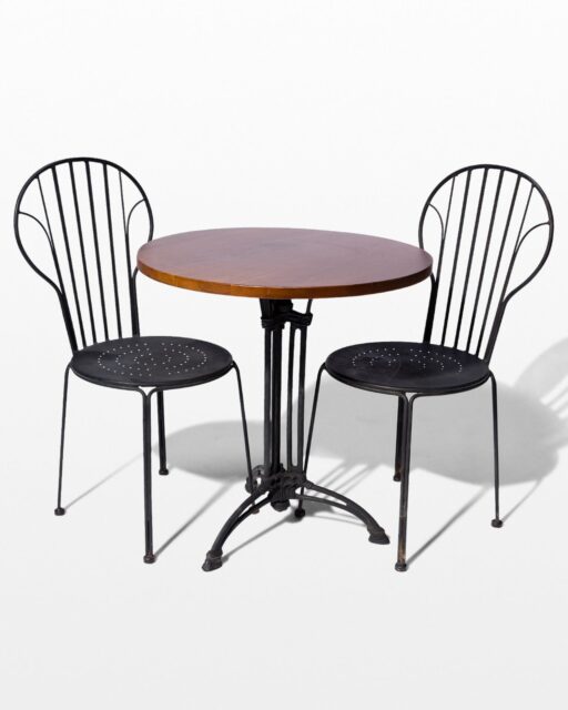Front view of Lattice Chair and Bistro Table Set