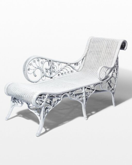 Front view of Indio Rattan Chaise Lounge