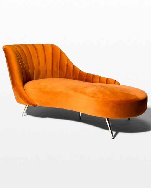 Front view of Racine Rust Chaise