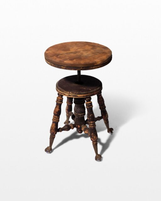 Front view of Buller Adjustable Distressed Stool