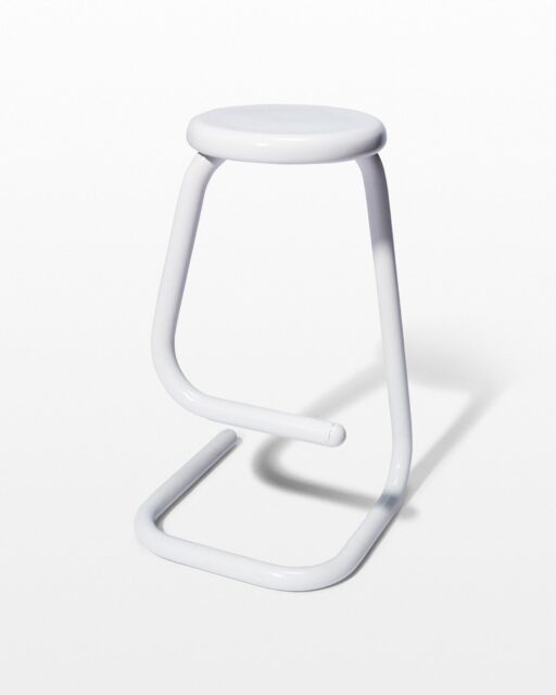 Front view of Gin White Paperclip Stool